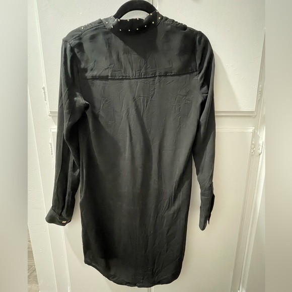 Michael Kors Black Shirt Dress with Gold accents - Picture 8 of 11